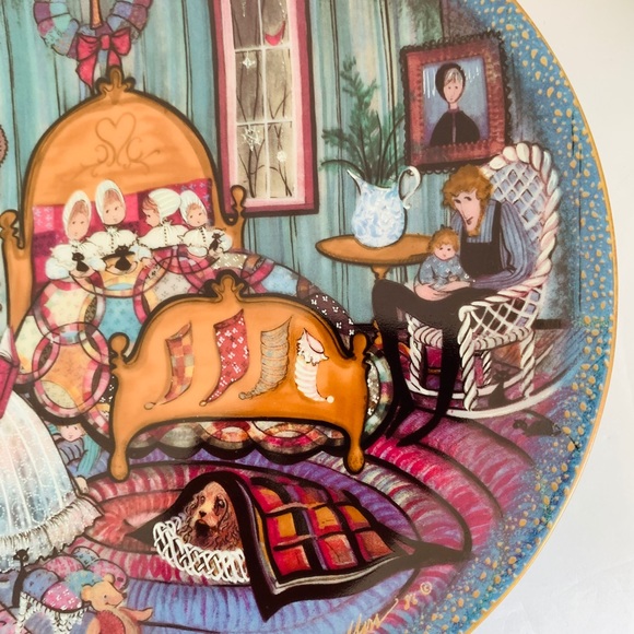 P. Buckley Moss porcelain plates The night before Christmas and Christmas Sleigh - Picture 8 of 8